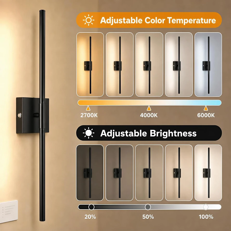 ARCWEISSO battery-operated wall sconce, product view 3