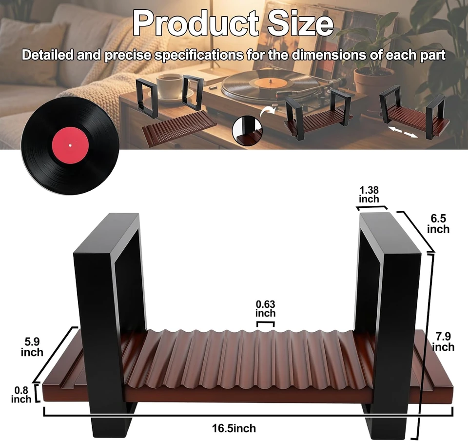 ARCWEISSO adjustable vinyl record holder, product view 6