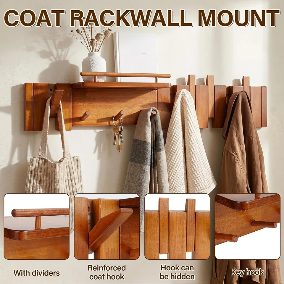 ARCWEISSO wall-mounted hanger 9-hook product view 2