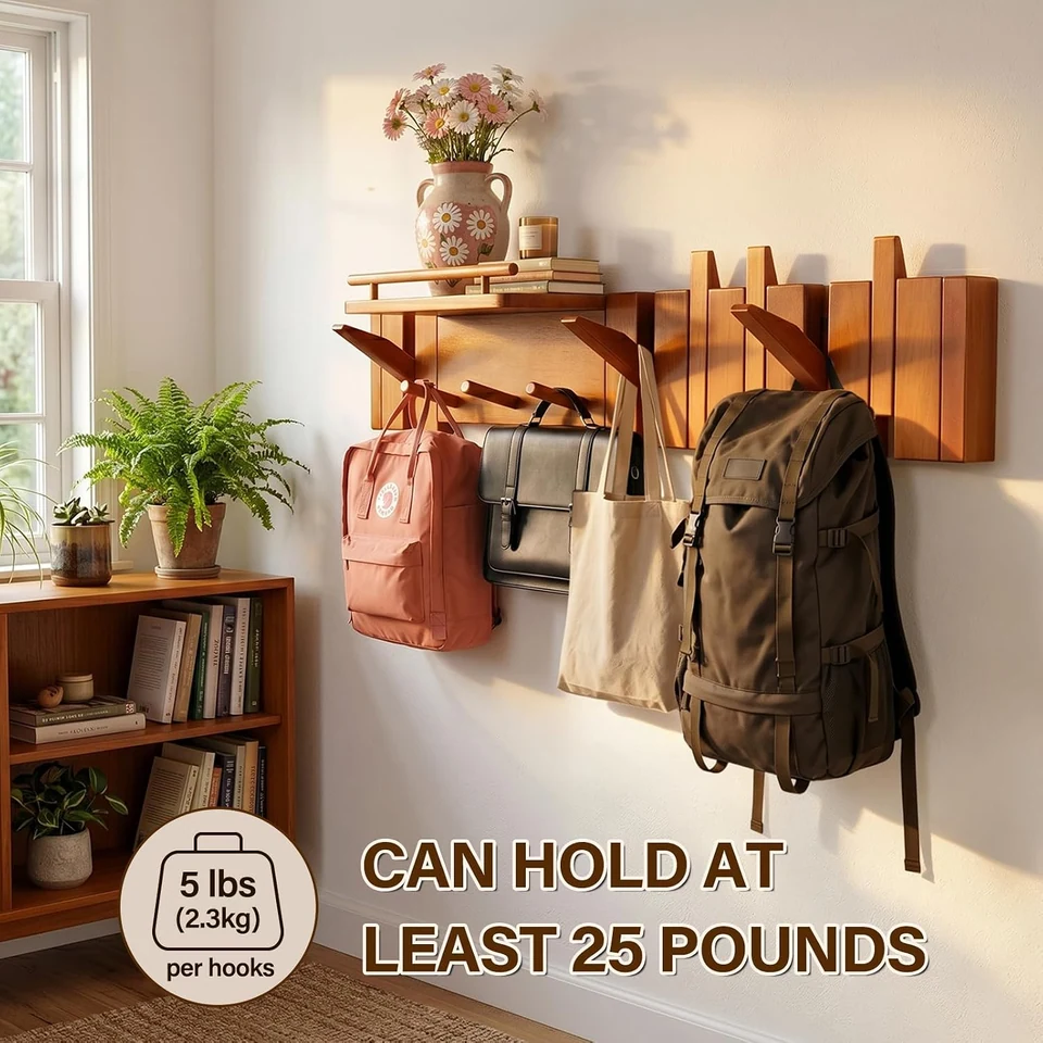 ARCWEISSO wall-mounted hanger 9-hook product view 4