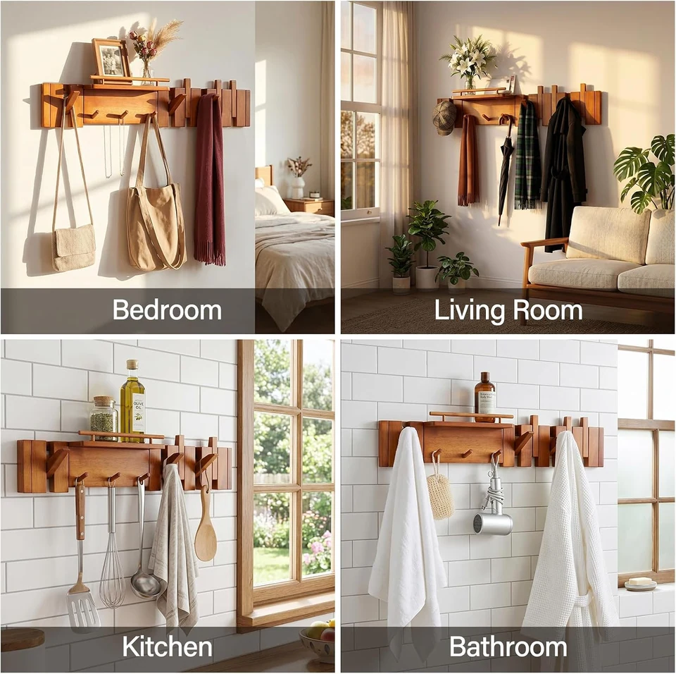 ARCWEISSO wall-mounted hanger 9-hook product view 5