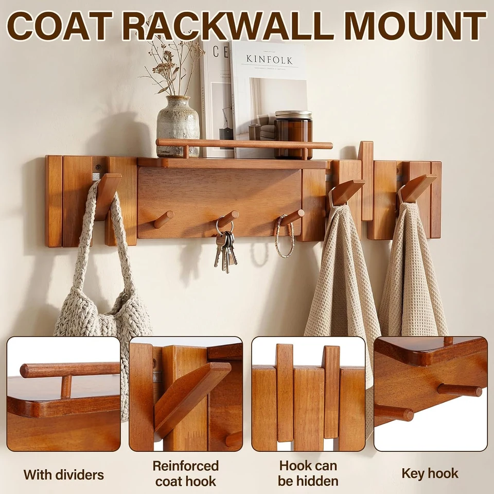 ARCWEISSO wall-mounted hanger 7-hook product view 2