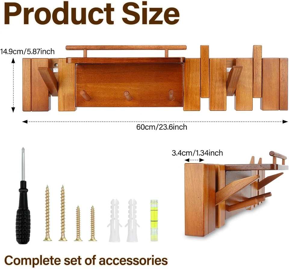 ARCWEISSO wall-mounted hanger 7-hook product view 6